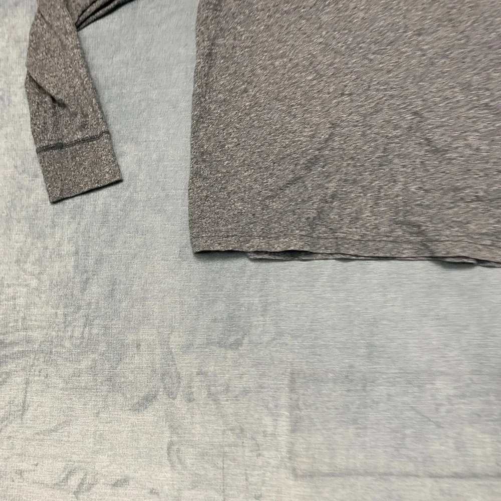 Banana Republic Henley Shirt Mens Medium Heather Gray Long Sleeve Casual Wear
